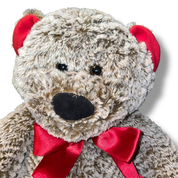 Animal Adventure Plush Teddy Bear Heart Frosted Stuffed Nursery Decor Ribbon 12" - Picture 6 of 10